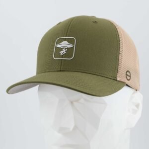 UFO Area Trail Sign (Silicone) - Flexfit® Mesh Trucker Cap - Image 4