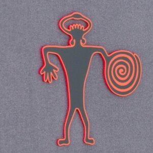 Spiral Warrior Petroglyph (Silicone) - Flexfit® Premium Wool Blend Cap - Image 2