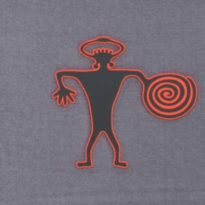 Spiral Warrior Petroglyph (Silicone) - Flexfit® Premium Wool Blend Cap - Image 3